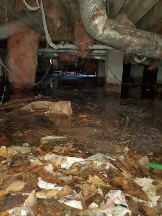 Crawl space flood assessment for Commercial Water Damage Restoration in Highland Village